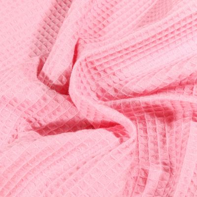 Tissu Nid d&#039;abeille Rose bonbon - Par 10 cm