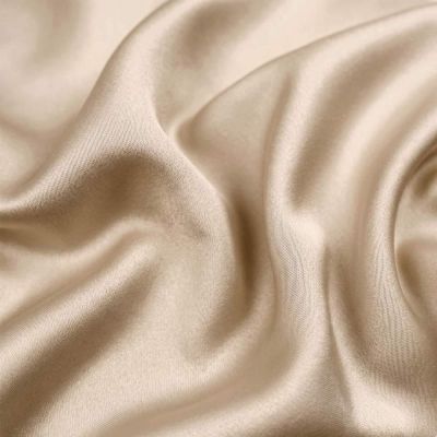 Tissu Satin Duchesse uni Beige - Par 10 cm
