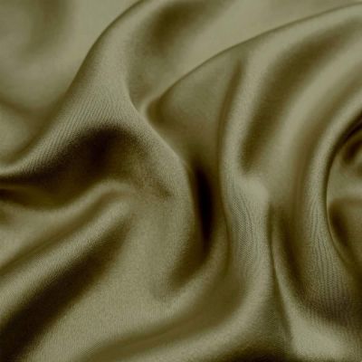 Tissu Satin Duchesse uni Vert olive - Par 10 cm