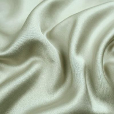 Tissu Satin Duchesse uni Vert amande - Par 10 cm