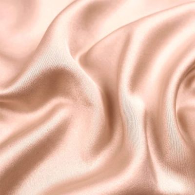 Tissu Satin Duchesse uni Beige nacré - Par 10 cm