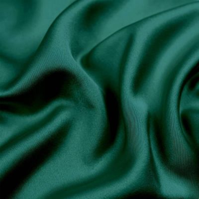 Tissu Satin Duchesse uni Vert émeraude - Par 10 cm
