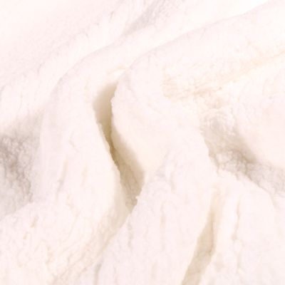 Tissu Fausse fourrure Sherpa Blanc - Par 10 cm