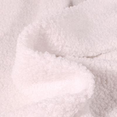 Tissu Fausse fourrure Teddy Bouclettes Camille Blanc - Par 10 cm