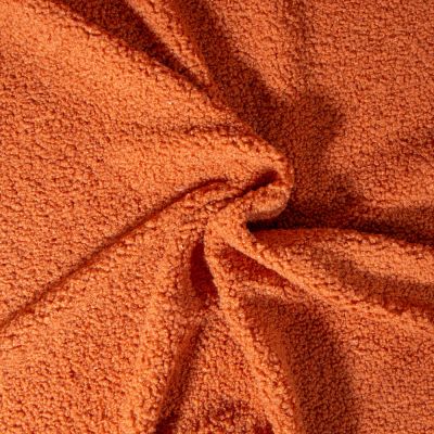 Coupon Tissu Fausse fourrure Teddy Bouclettes Camille rouille - Coupon de 20 cm