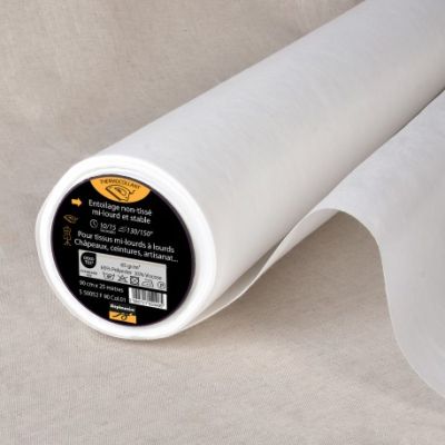 Entoilage Thermocollant non tissé épais N65 Blanc - Par 10 cm