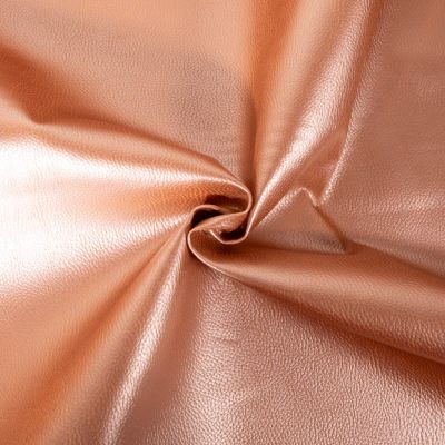 Coupon Tissu Simili cuir d&#039;ameublementt uni Rose gold - Coupon de 20 cm
