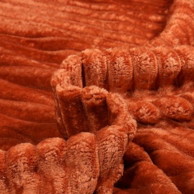 Tissu Minky Ultra doux côtelé Cuivre - Par 10 cm