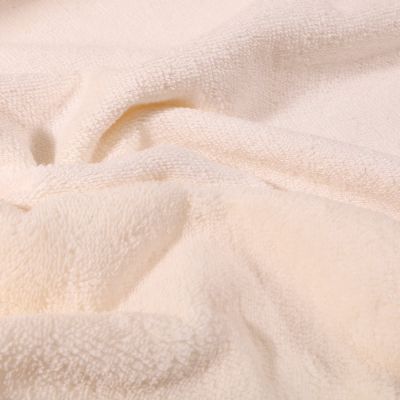 Tissu Éponge réversible Bambou envers polyester tout doux Ecru - Par 10 cm