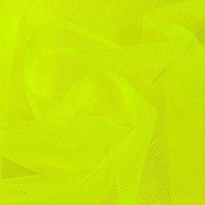 Coupon Tissu Tulle rigide uni Jaune fluo - Coupon de 90 cm