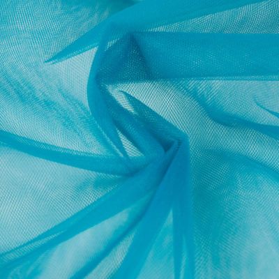 Coupon Tissu Tulle rigide uni Bleu canard - Coupon de 200 cm