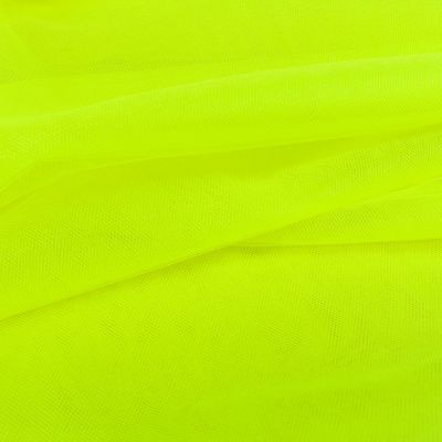 Coupon Tissu Tulle souple grande largeur uni Jaune fluo - Coupon de 80 cm