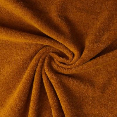 Tissu Eponge uni 400 g/m² Marron Tabac - Coupon de 3 mètres