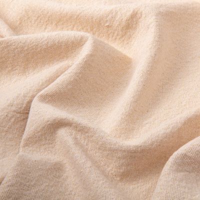 Tissu Toile de Coton Lurex uni Naturel - Par 10 cm