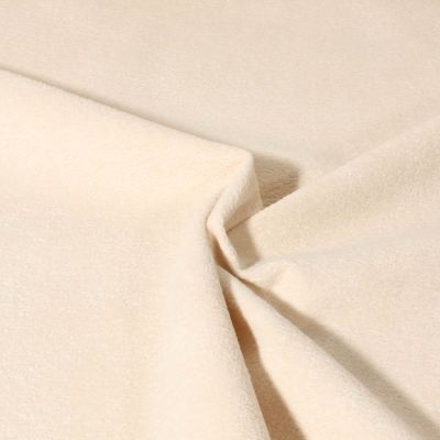 Tissu Velours d&#039;ameublement texturé Genova uni  Ecru - Par 10 cm