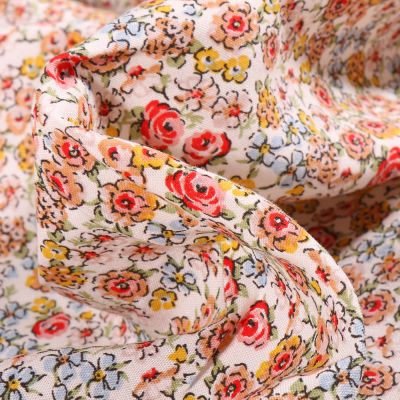 Coupon Tissu Viscose Arty Julia sur fond Beige - Coupon de 40 cm