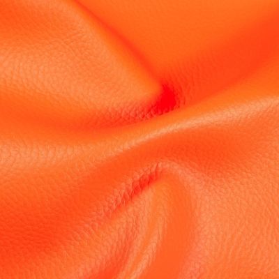 Simili cuir d&#039;ameublement uni Orange - Par 50 cm
