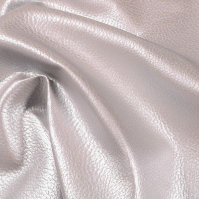 Simili cuir d&#039;ameublement uni Argent - Par 50 cm