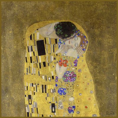 Carré Simili cuir Le baiser Gustave Klimt
