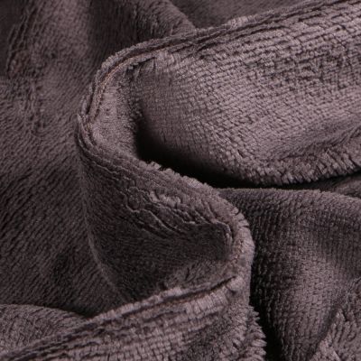 Tissu Micro Éponge Bambou Téa Gris anthracite - Par 10 cm