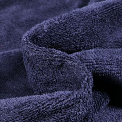 Coupon Tissu Micro Éponge Bambou Téa Bleu nuit - Coupon de 50 cm
