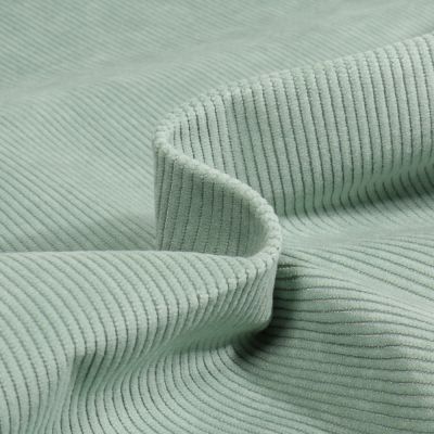 Tissu Velours d&#039;ameublement côtelé Lena Vert d&#039;eau - Par 10 cm