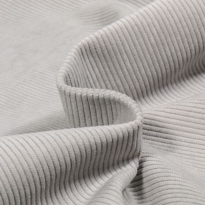 Tissu Velours d&#039;ameublement côtelé Lena Gris - Par 10 cm