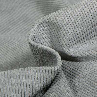 Tissu Velours d&#039;ameublement côtelé Lena Gris souris - Par 10 cm