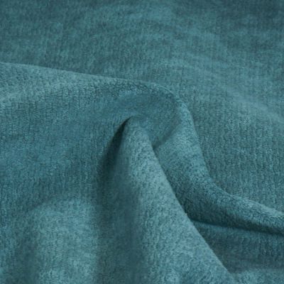 Tissu Jacquard d&#039;ameublement Ultraclean uni Bleu canard - Par 10 cm