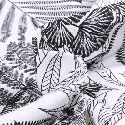 Tissu Toile de Coton grande largeur Virtuose sur fond Blanc - Par 10 cm