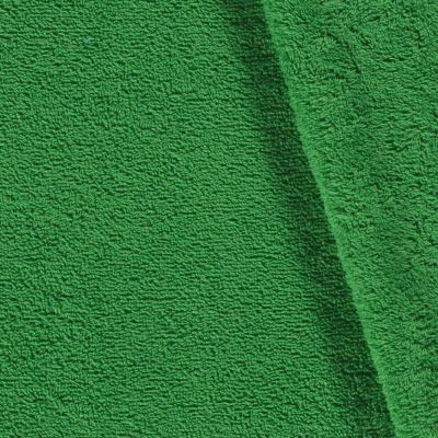 Coupon Tissu Eponge légère 340 g/m² uni Vert golf - Coupon de 50 cm