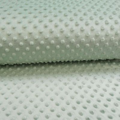 Coupon Tissu Minky Ultra doux Pois Vert d&#039;eau - Coupon de 100 cm