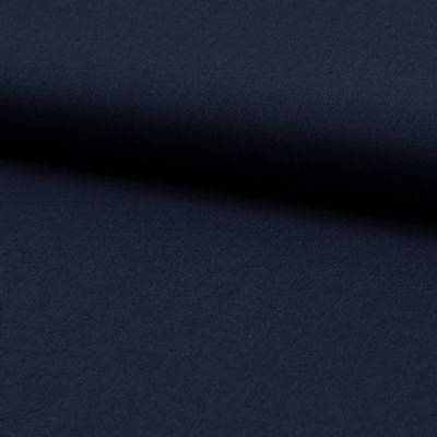 Coupon Tissu Popeline de coton unie Bleu marine - Coupon de 80 cm
