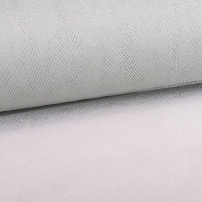 Coupon Tissu Tulle Souple Grande Largeur Gris clair - Coupon de 90 cm