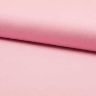 Tissu Coton uni Rose Bébé - Par 10 cm