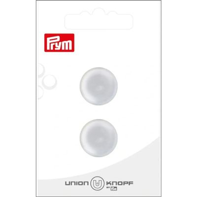 Bouton Prym Thérèse effet nacré 18 mm x2 - Blanc