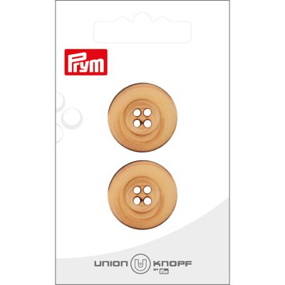 Bouton Prym Thomas creusé 23 mm x2 - Bois brûlé