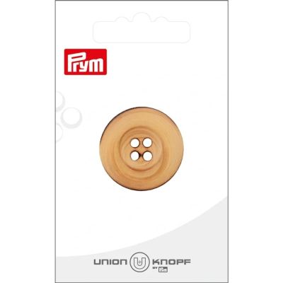 Bouton Prym Thomas creusé 28 mm x1 - Bois brûlé