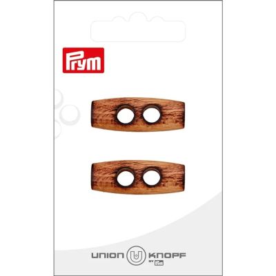 Bouton Prym Bûchette Hugo 32 mm x2 - Bois brûlé