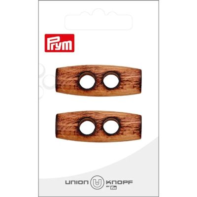 Bouton Prym Bûchette Hugo 41 mm x2 - Bois brûlé