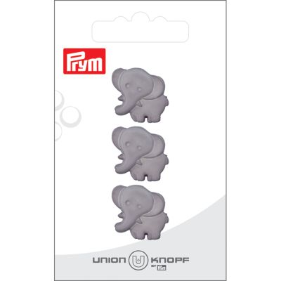 Bouton Prym Éléphant 19 mm x3 - Gris clair