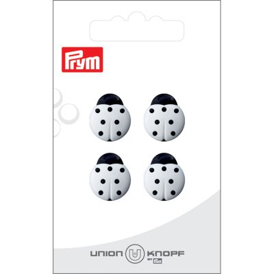 Bouton Prym Coccinelle 14 mm x4 - Blanc