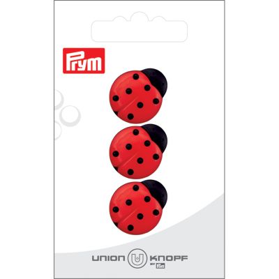 Bouton Prym Coccinelle 18 mm x3 - Rouge