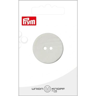 Bouton Prym Léo texturé 30 mm x1 - Blanc