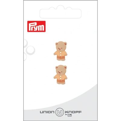 Bouton Prym Ours 15 mm x2 - Orange