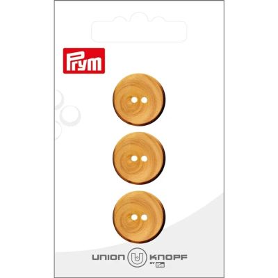 Bouton Prym Marcus 18 mm x3 - Bois brûlé