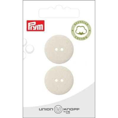 Bouton Prym Coton/Polyester recyclé Anna 23 mm x2 - Ecru