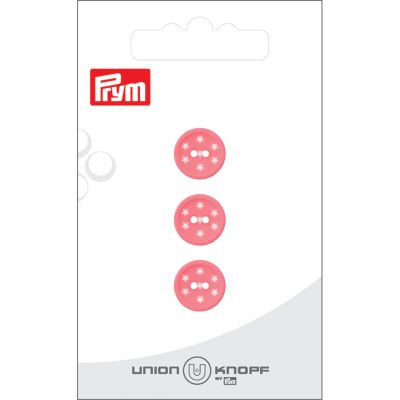 Bouton Prym Petites étoiles 12 mm x3 - Rose