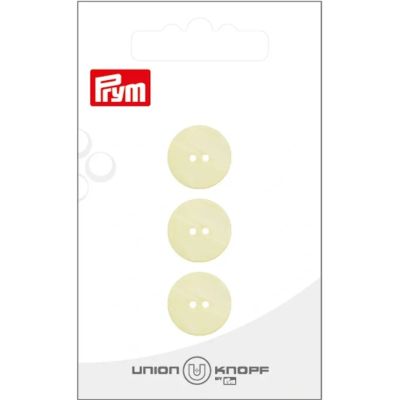 Bouton Prym Nacre Ariel 15 mm x3 - Jaune