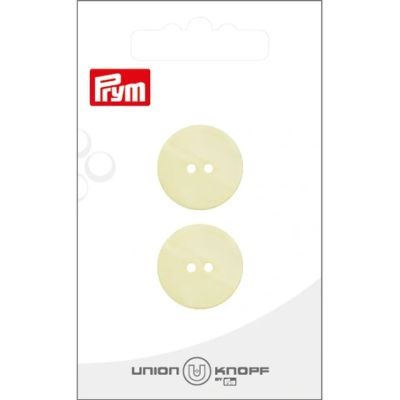 Bouton Prym Nacre Ariel 20 mm x2 - Jaune